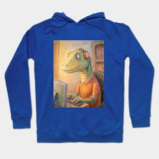 dinosaur programmer Hoodie